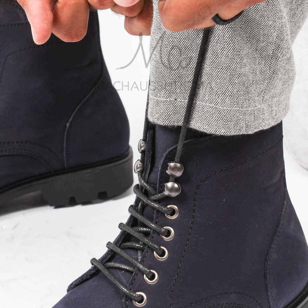 CORMAC - Bottines à lacets -Bleu.