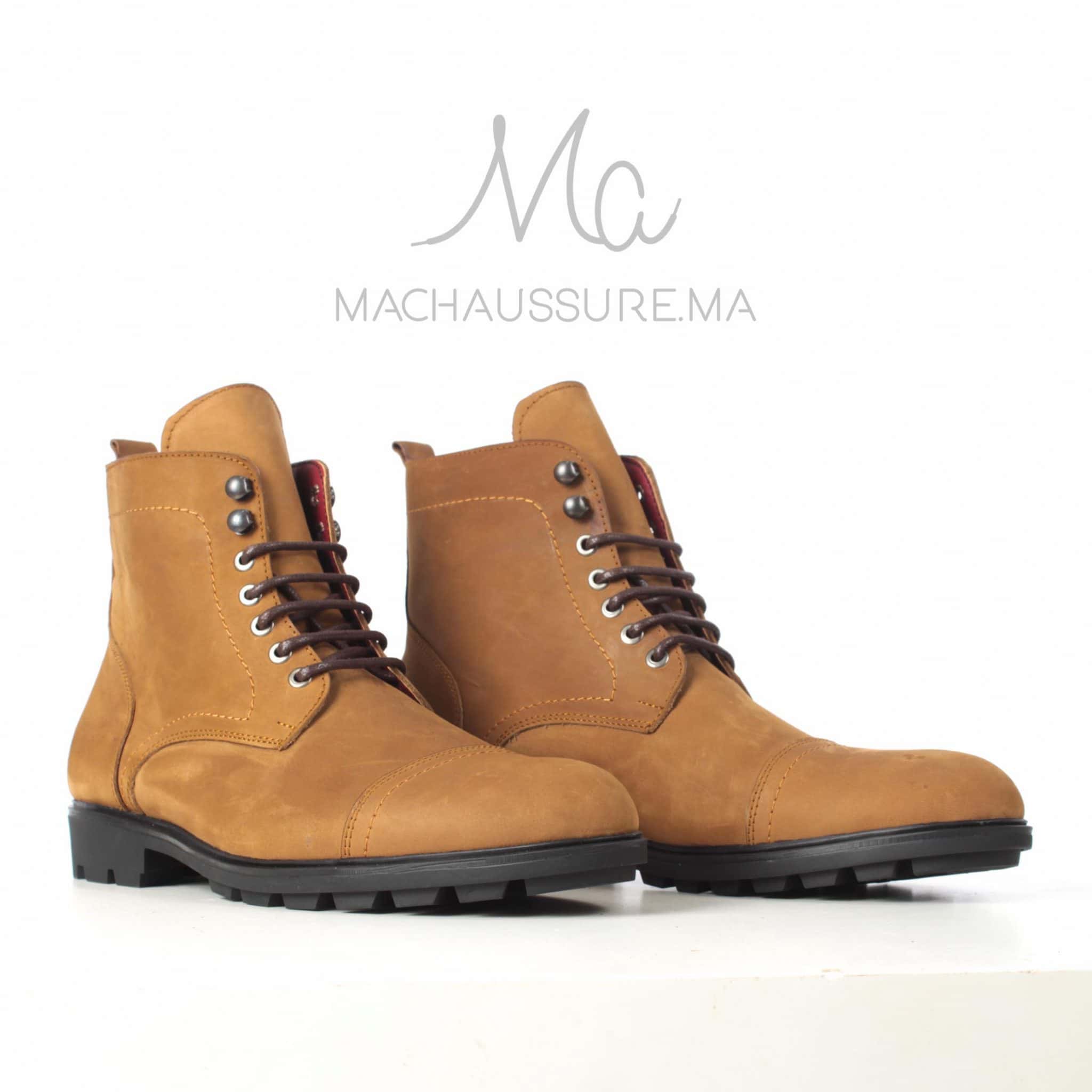 CORMAC - Bottines à lacets - Tabac.
