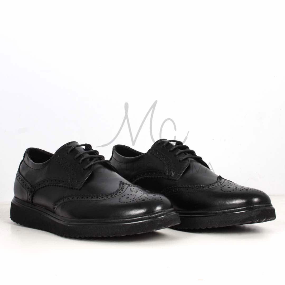 ERNEST – Chaussures de ville 100 % Cuir en Noir.