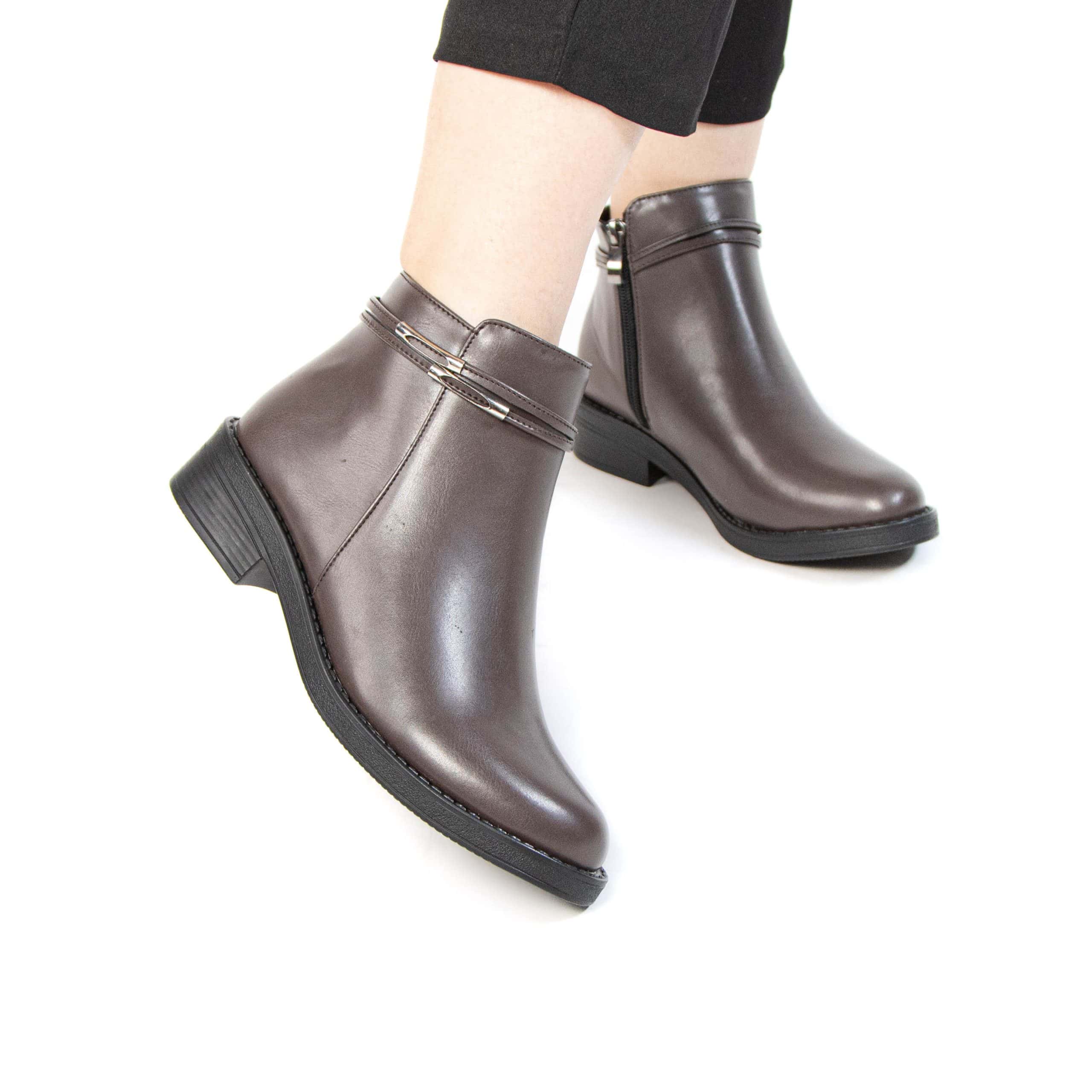 ZION – Bottines Femmes en Marron.