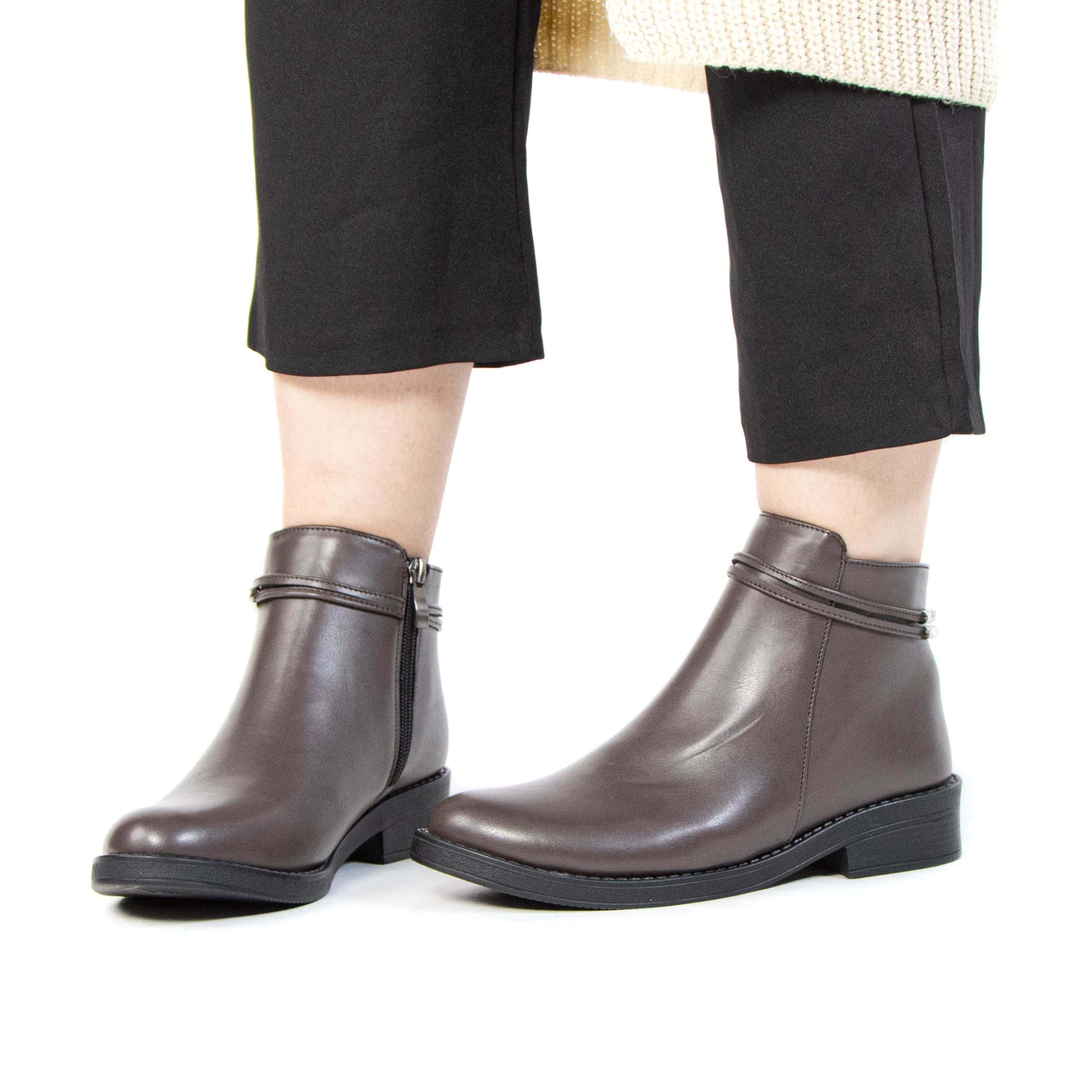 ZION – Bottines Femmes en Marron.
