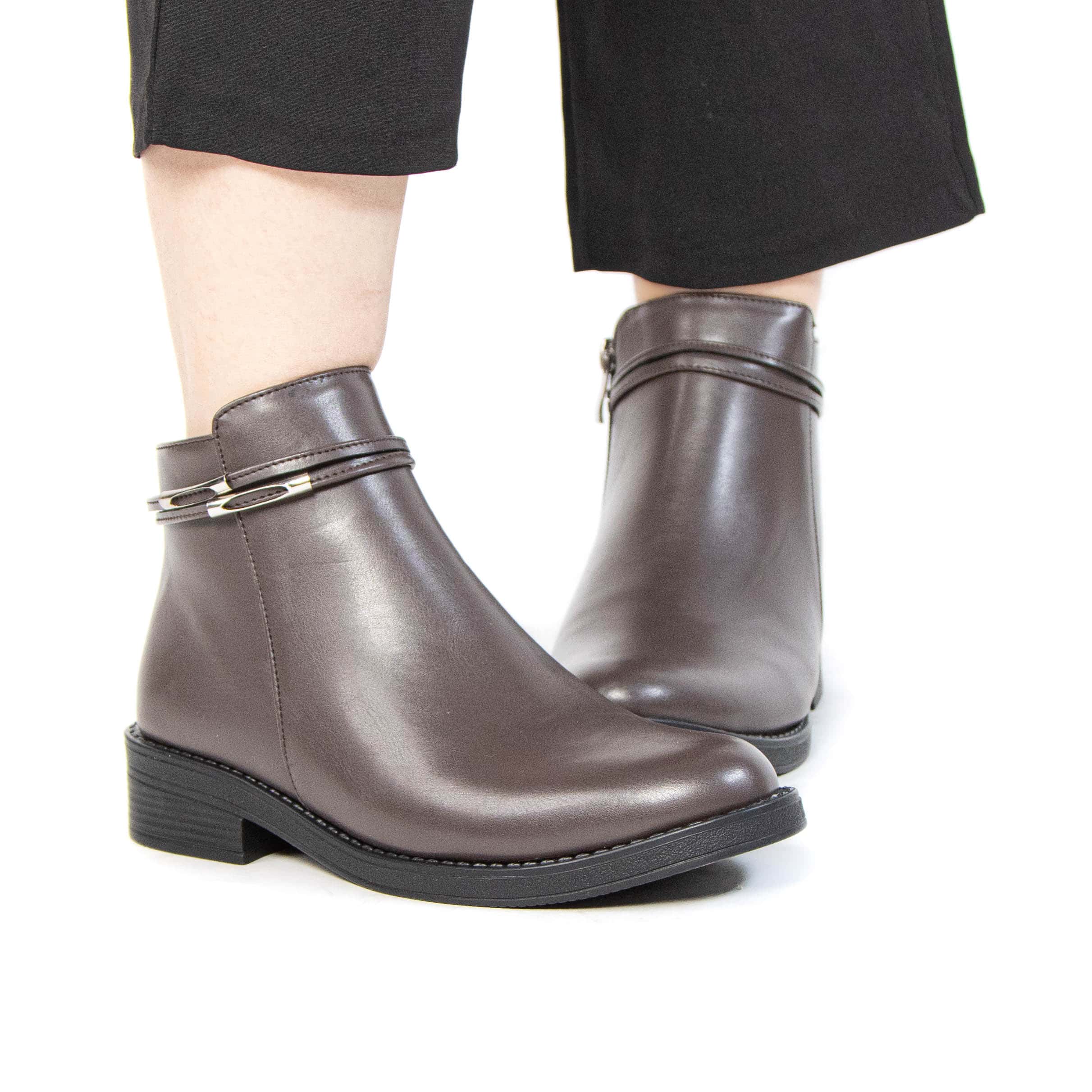 ZION – Bottines Femmes en Marron.