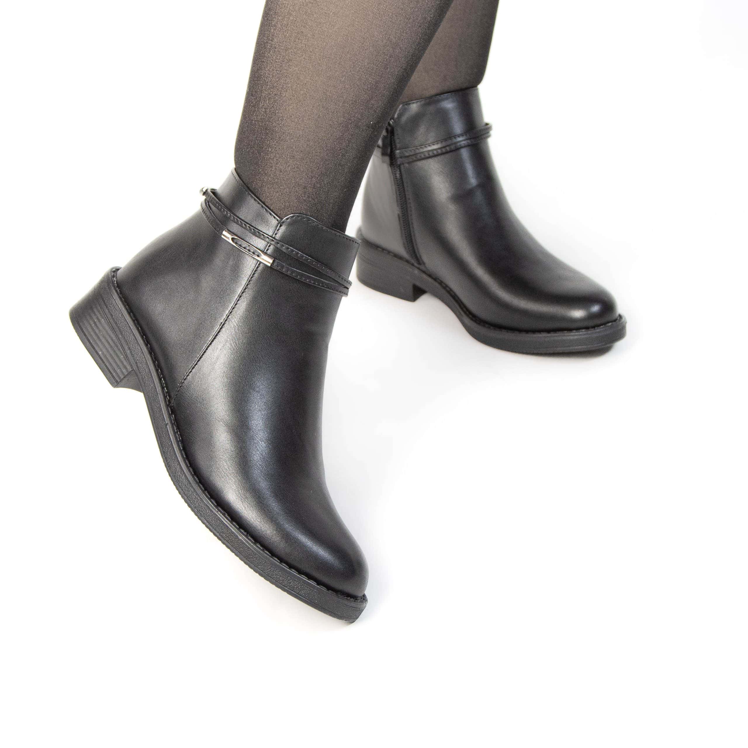 ZION – Bottines Femmes en Noir.