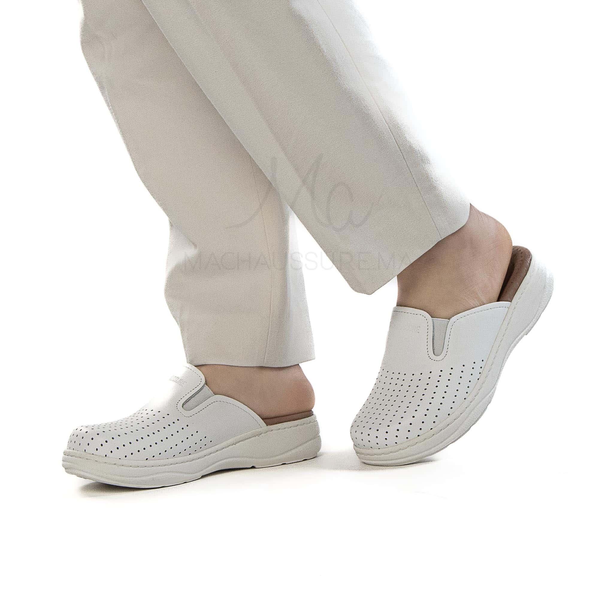 Confort+ – Sabot médical en Blanc.