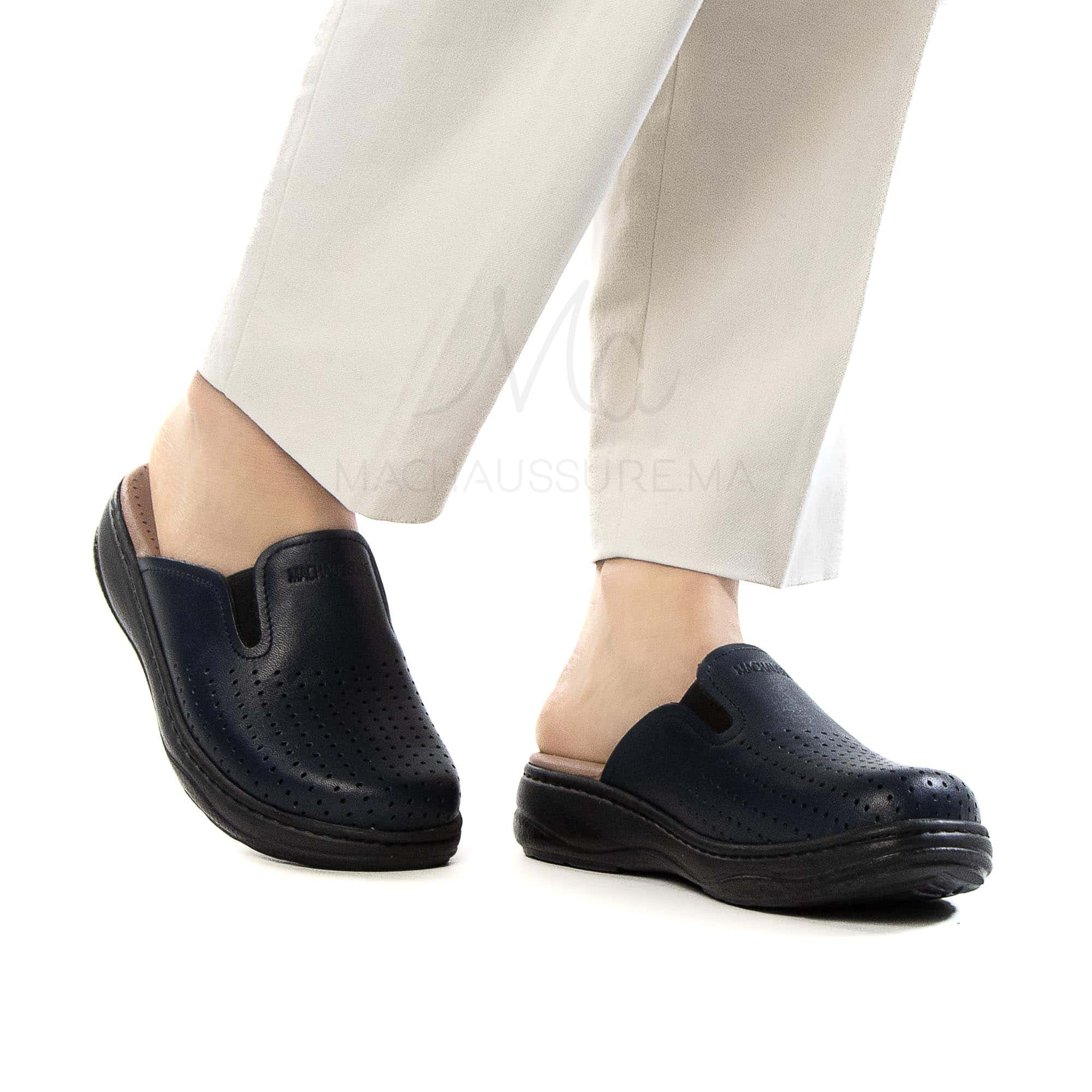 Confort+ – Sabot médical en Bleu.
