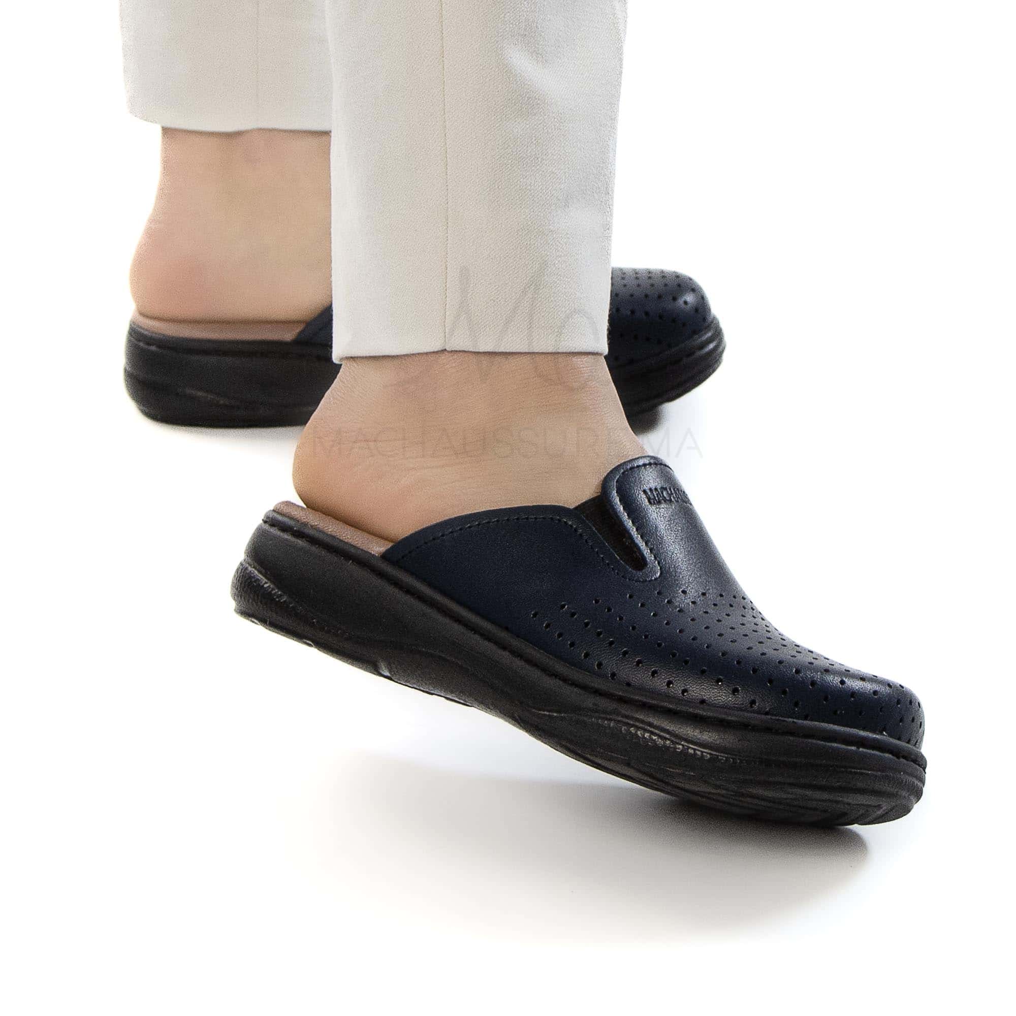Confort+ – Sabot médical en Bleu.