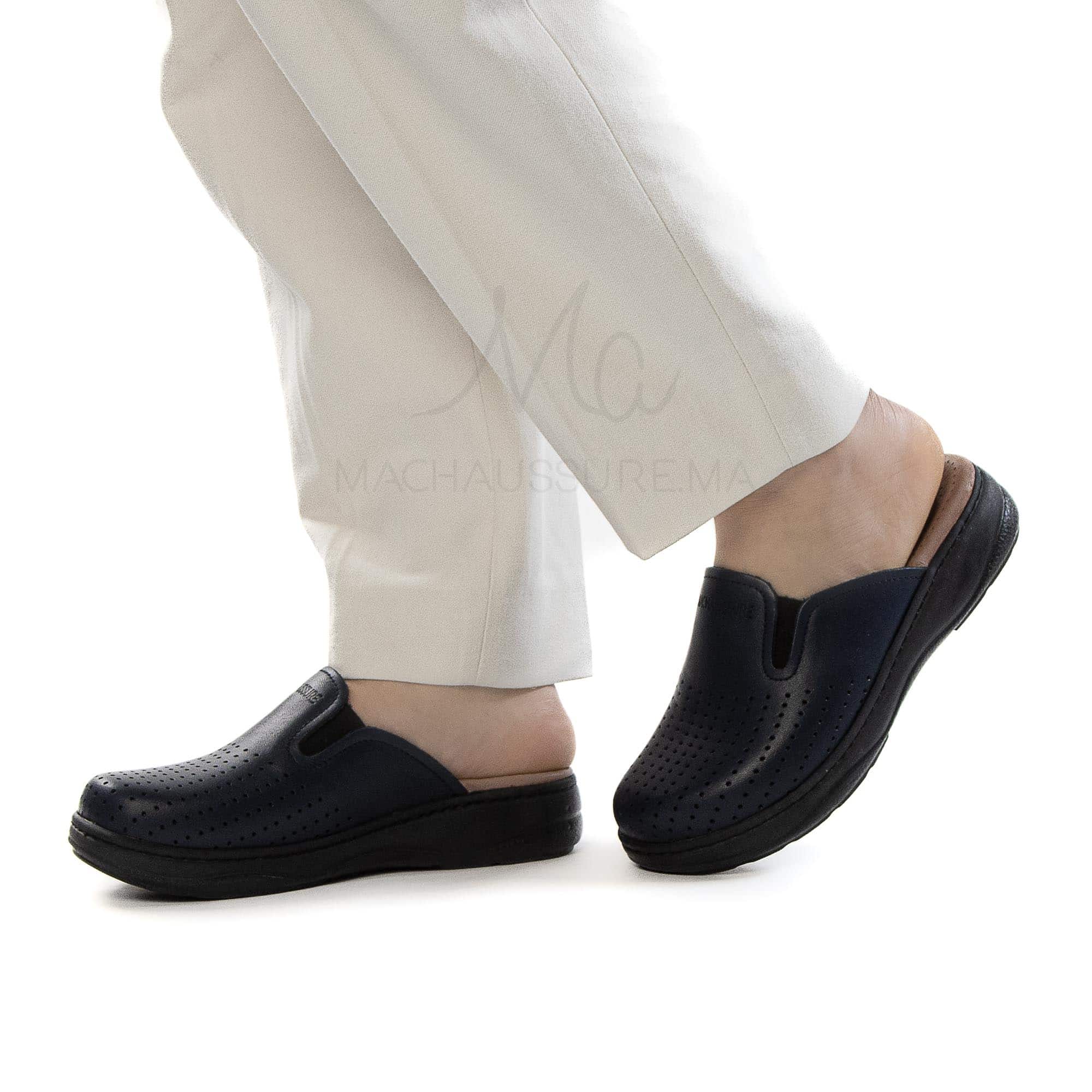 Confort+ – Sabot médical en Bleu.
