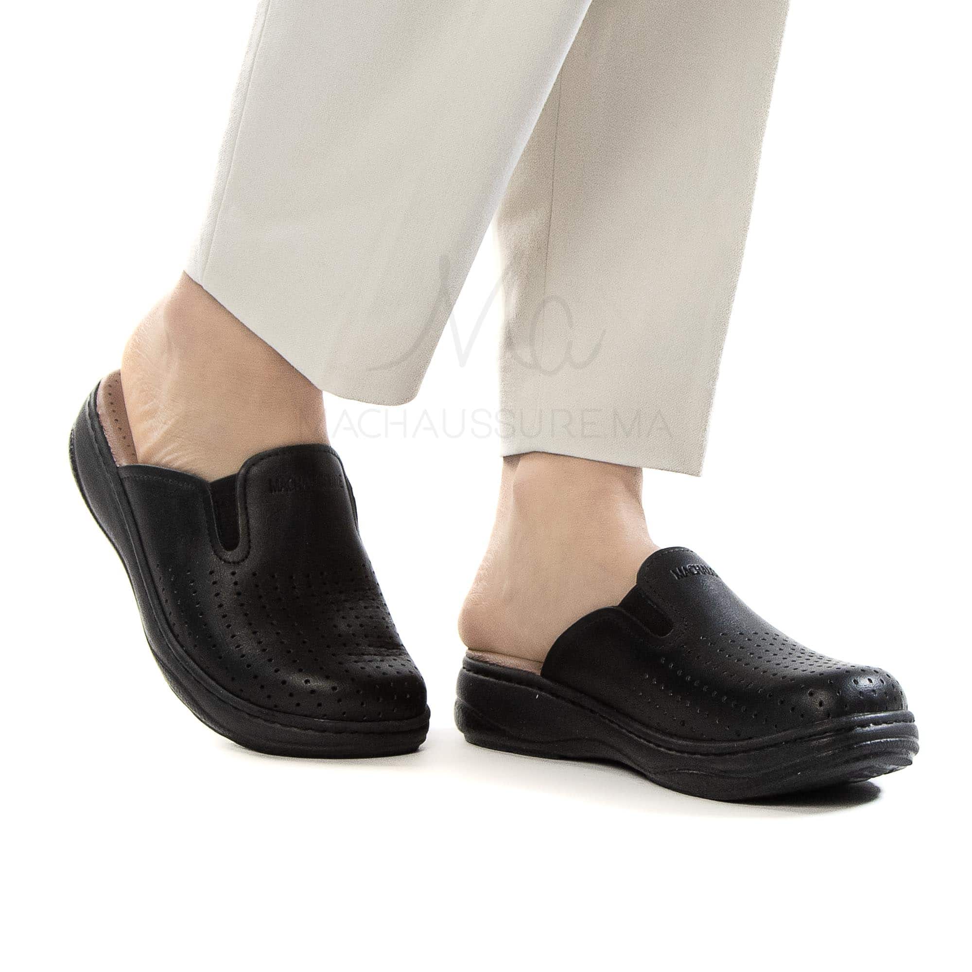 Confort+ – Sabot médical en Noir.