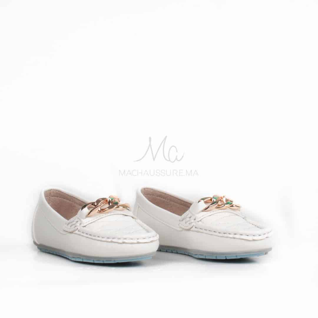 ZENDIA-Ballerines pour fille en Blanc.