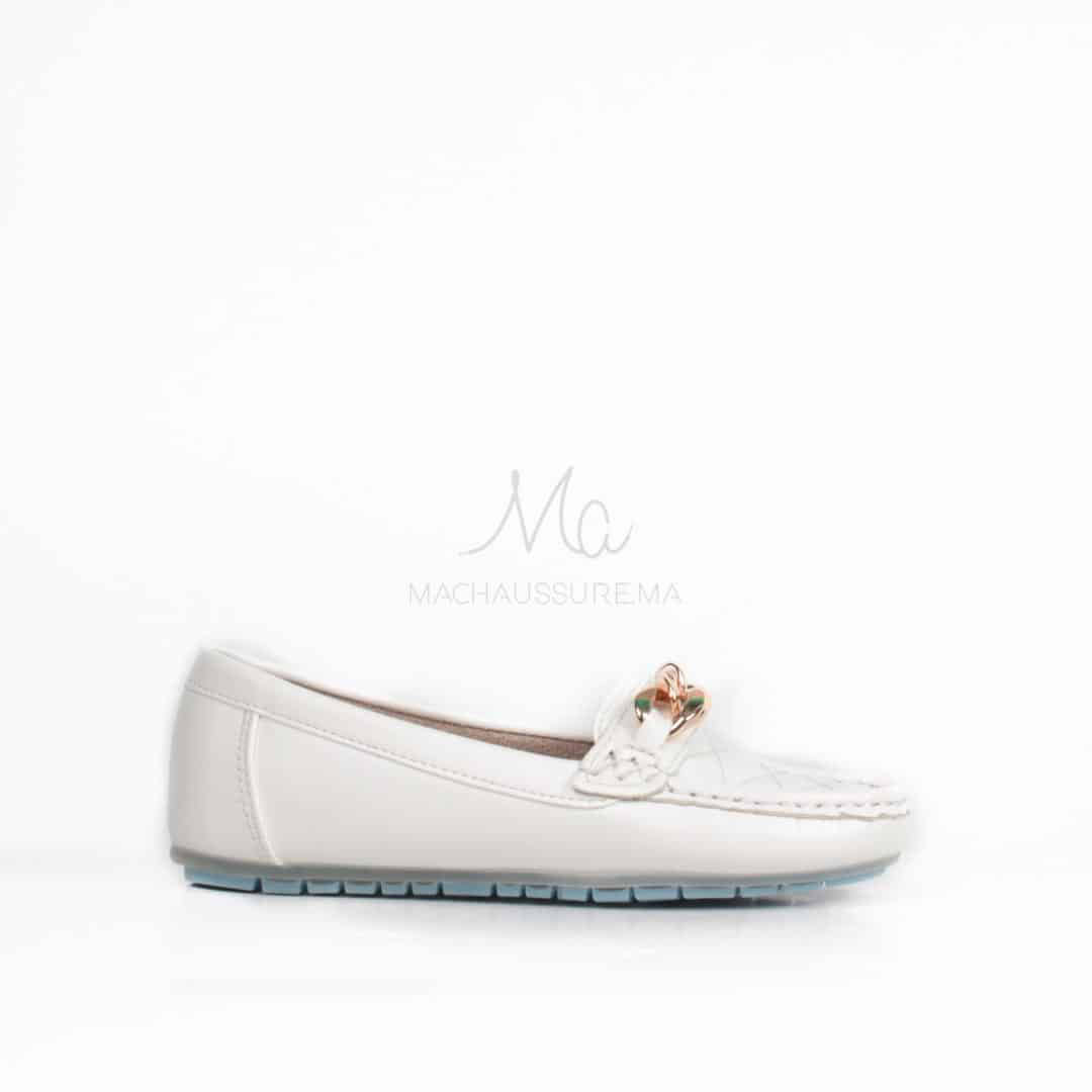 ZENDIA-Ballerines pour fille en Blanc.