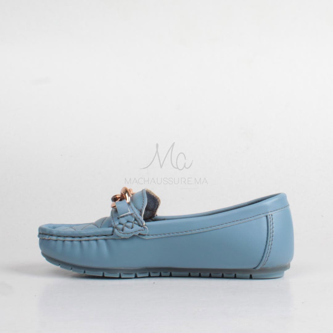 ZENDIA-Ballerines pour fille en Bleu Ciel.