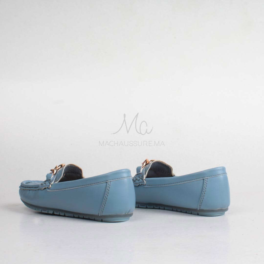ZENDIA-Ballerines pour fille en Bleu Ciel.