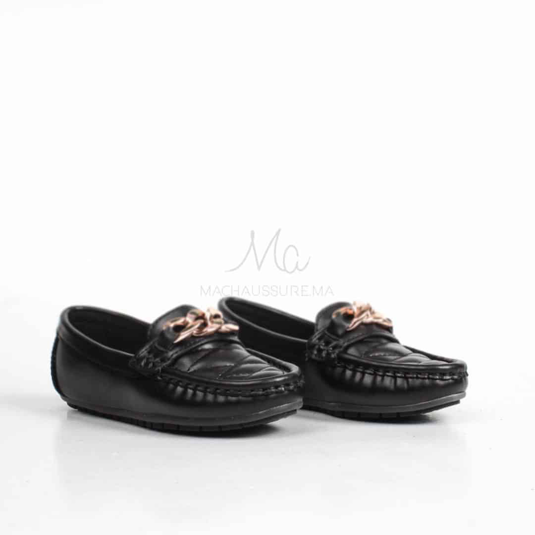 ZENDIA-Ballerines pour fille en noir.