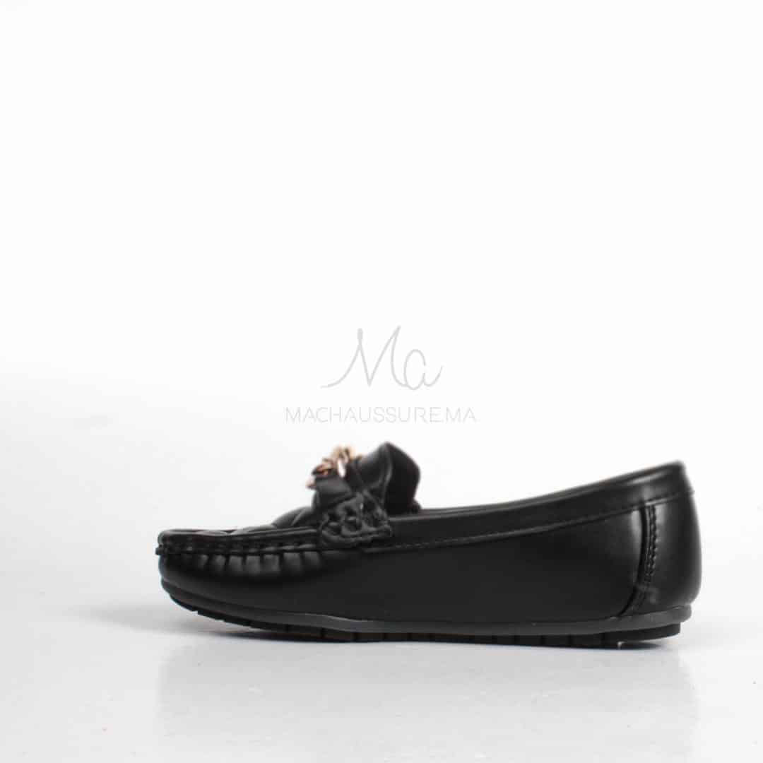 ZENDIA-Ballerines pour fille en noir.