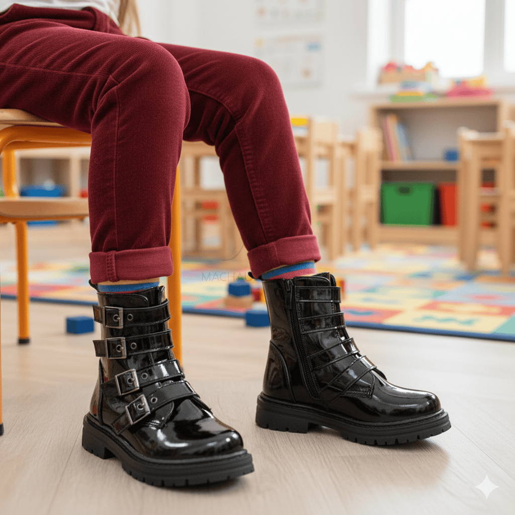 VIOLA - Bottines Enfant en Noir.